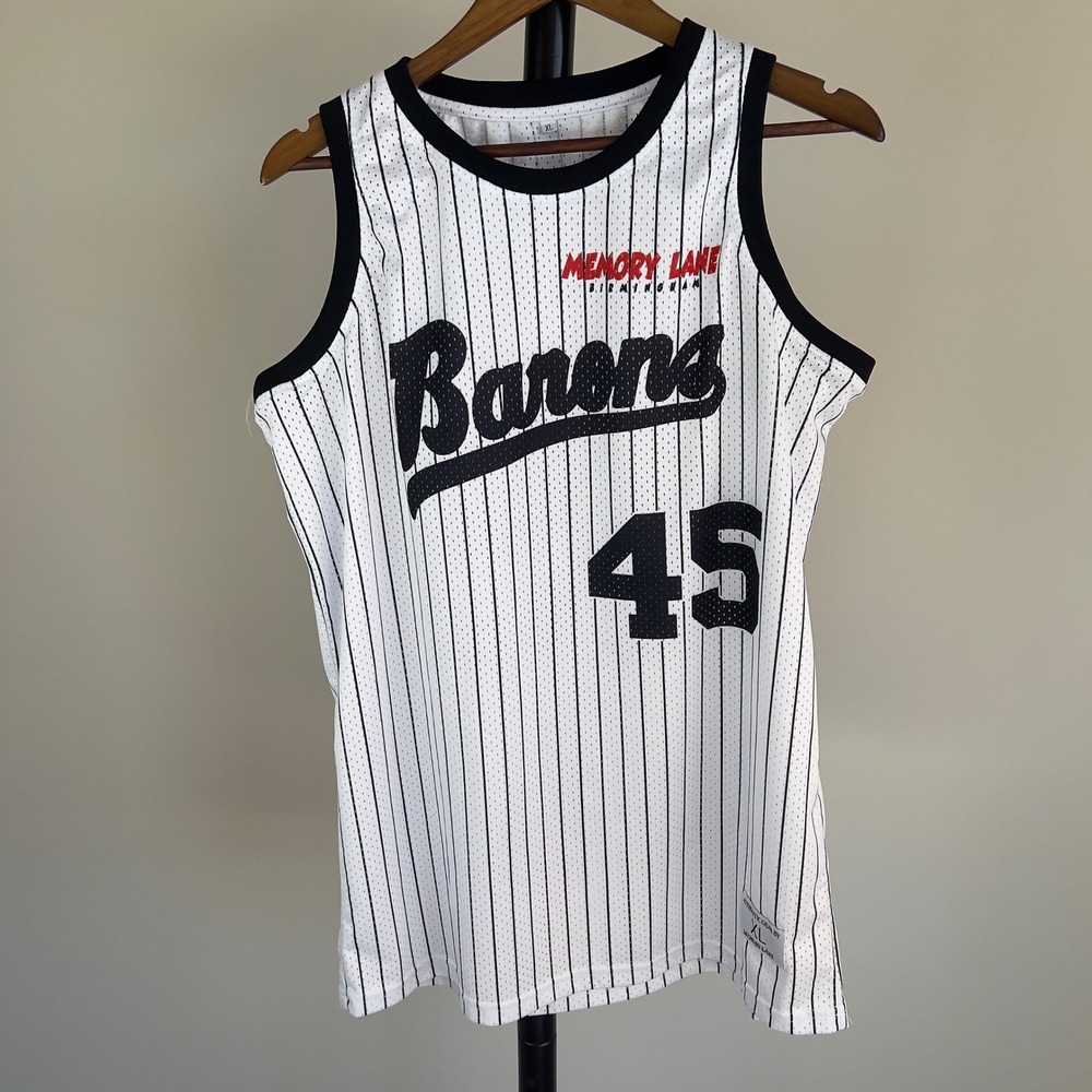 Memory Lane Birmingham Barons 45 Michael Jordan Baseball Jersey XL Pinstripe